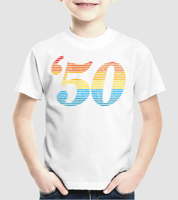 Retro Birthday 1950 model alb pe tricou