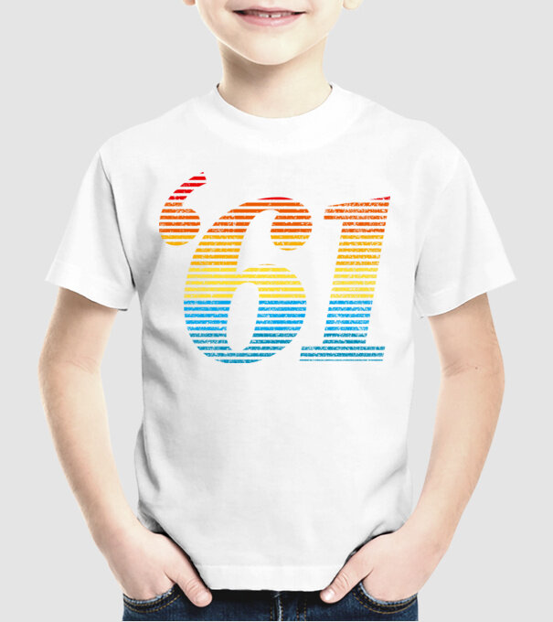 Retro Birthday 1961 model alb pe tricou