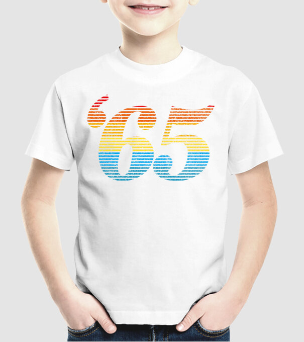 Retro Birthday 1965 model alb pe tricou