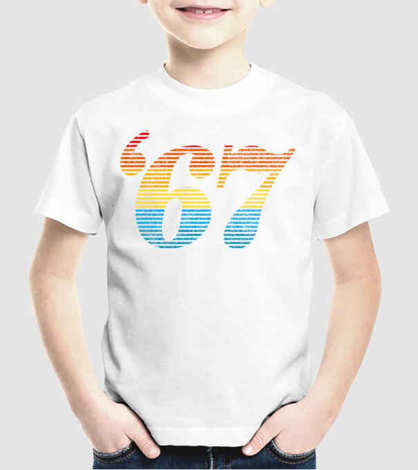 Retro Birthday 1967 model alb pe tricou