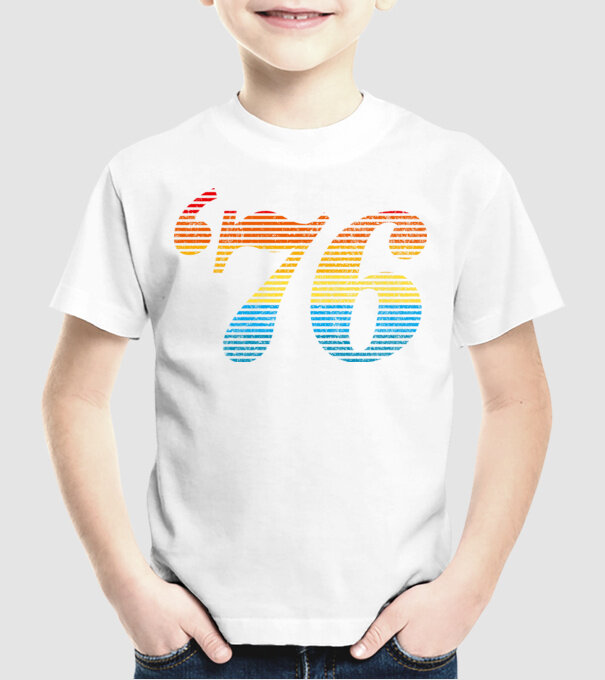 Retro Birthday 1976 model alb pe tricou
