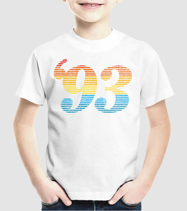 Retro Birthday 1993 model alb pe tricou