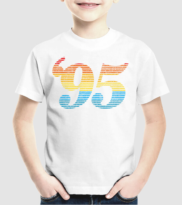 Retro Birthday 1995 model alb pe tricou