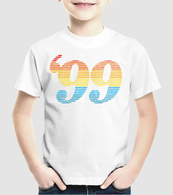 Retro Birthday 1999 model alb pe tricou