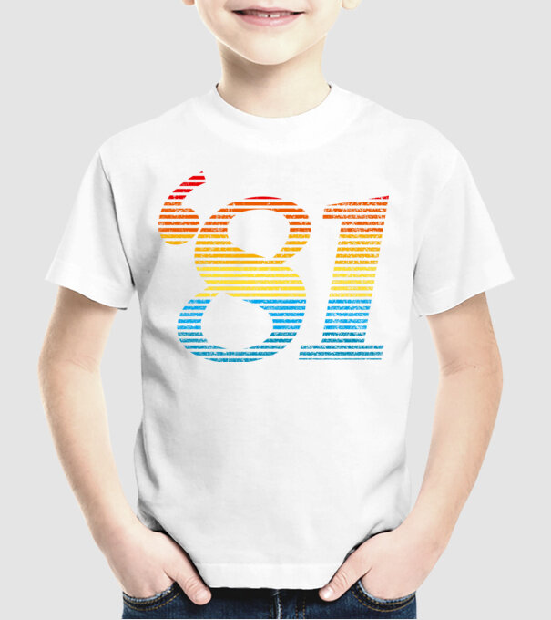 Retro Birthday 1981 model alb pe tricou