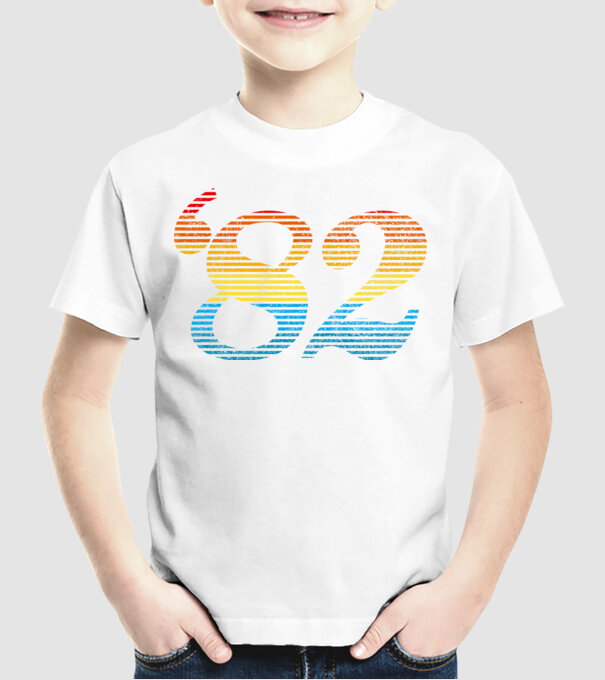Retro Birthday 1982 model alb pe tricou