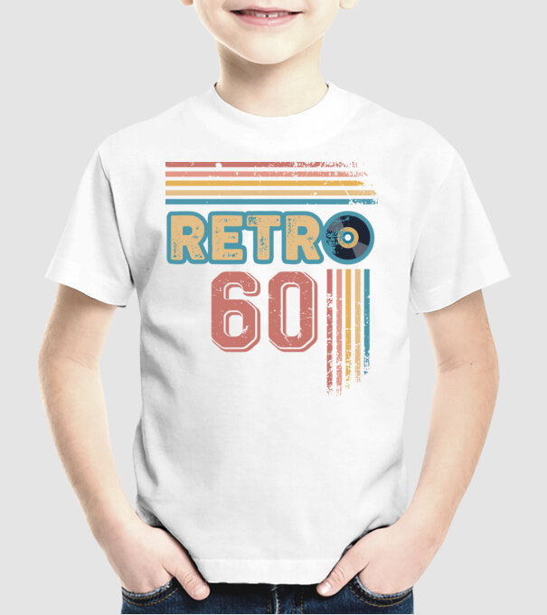 Retro 60 Birthday model alb pe tricou