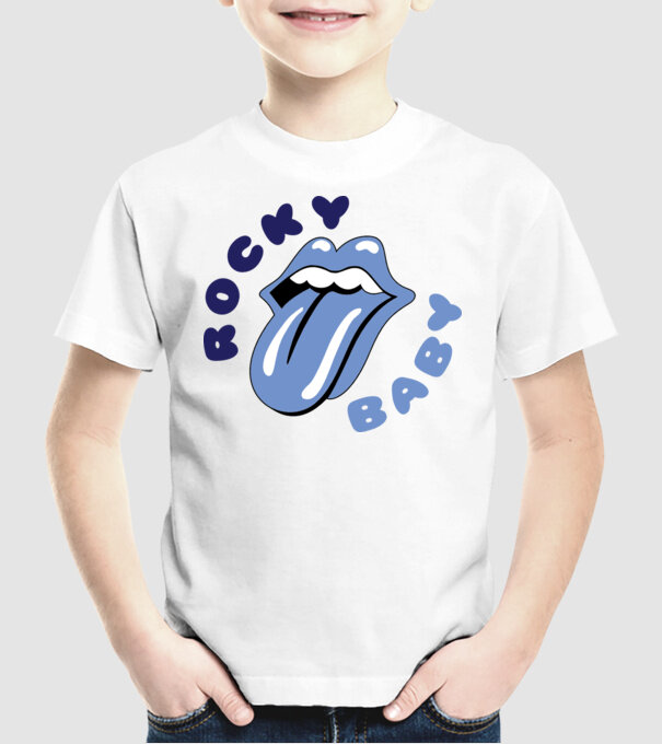 Rocky Baby model alb pe tricou