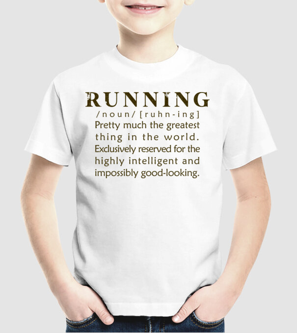Running definition model alb pe tricou