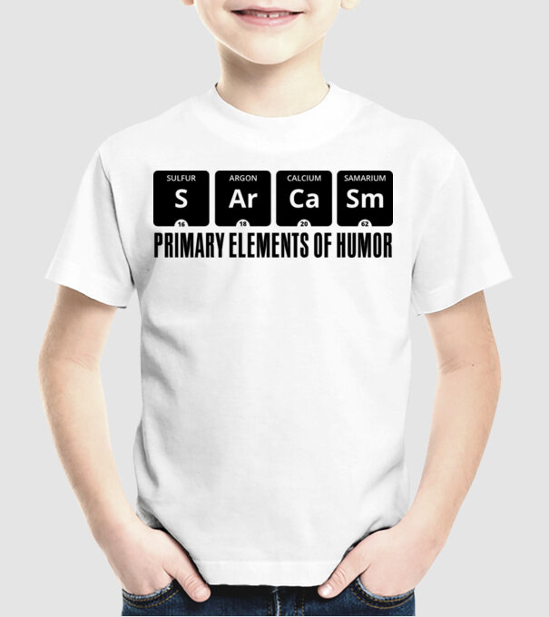 Sarcasm model alb pe tricou