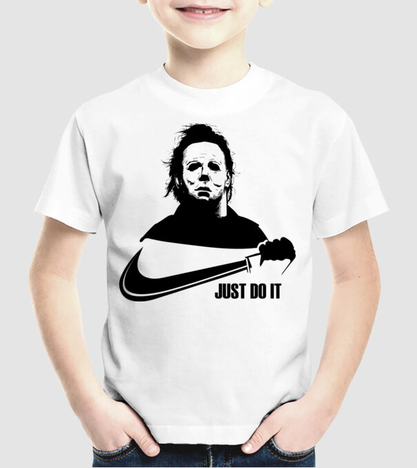 Serial killer model alb pe tricou