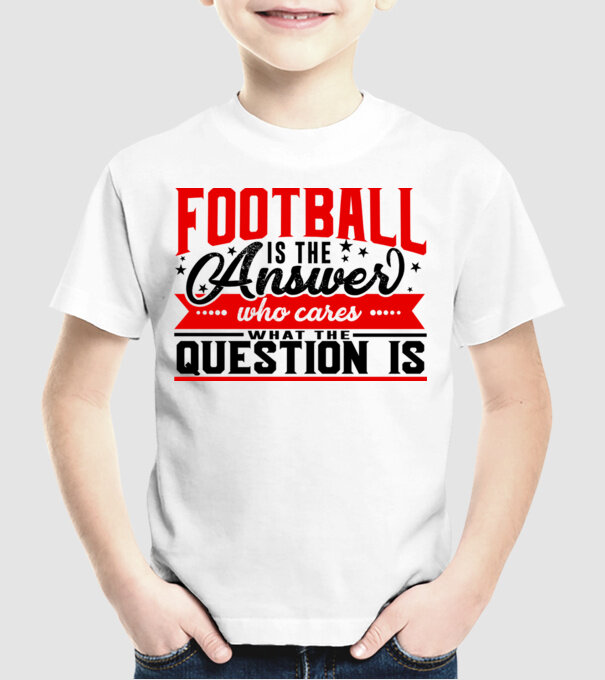 Sport is the answer FOTBALIST model alb pe tricou