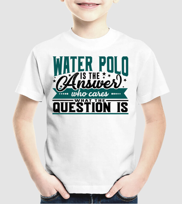 Sport is the answer JUCĂTOR POLO PE APĂ model alb pe tricou