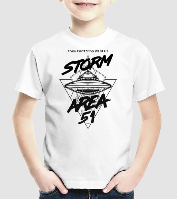 storm area ufo black model alb pe tricou