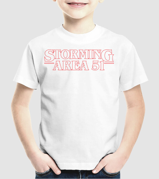 storming area 51 things outline model alb pe tricou