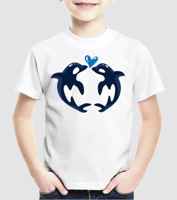 BALENE ÎNDRĂGOSTITE model alb pe tricou