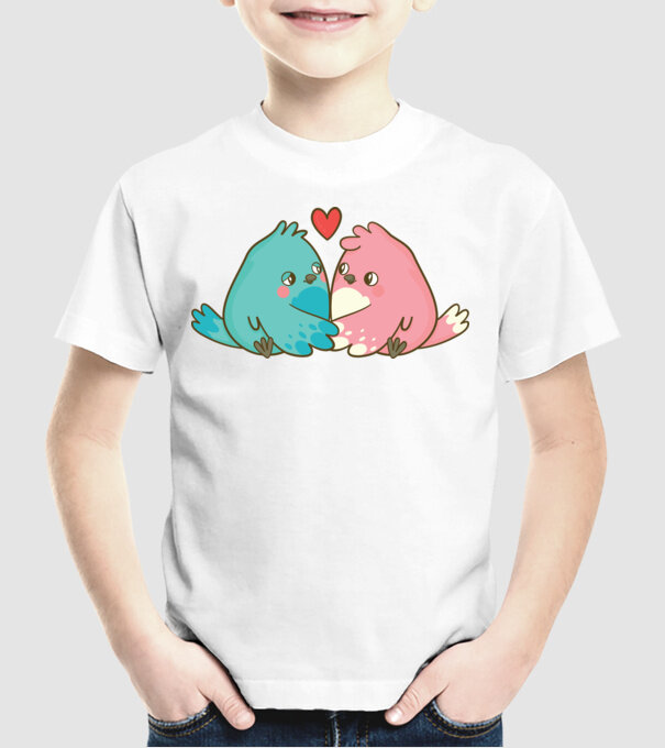 PUIȘORI ÎNDRĂGOSTIȚI model alb pe tricou