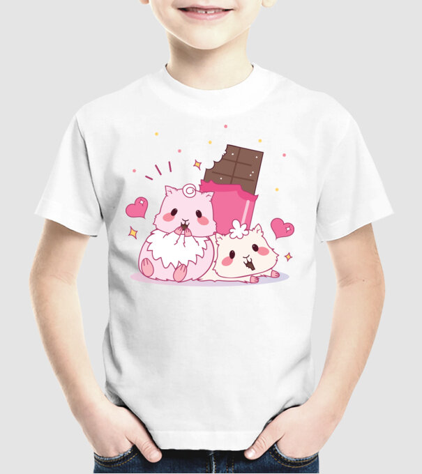 HAMSTERI ÎNDRĂGOSTIȚI 2 model alb pe tricou