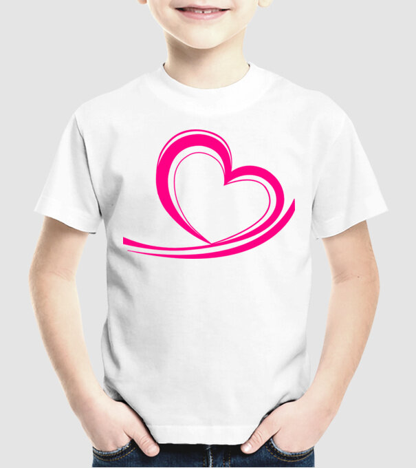 Linia inimii model alb pe tricou