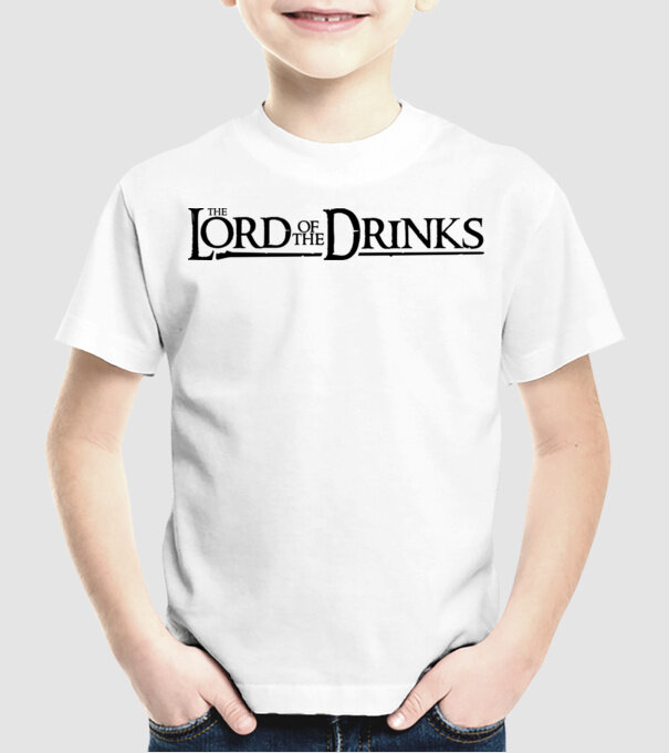 The Lord Of The Drinks model alb pe tricou