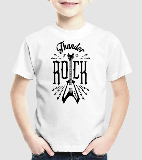 Thunder Rock model alb pe tricou