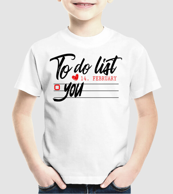 To do list model alb pe tricou