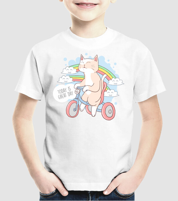 Today is a great day model alb pe tricou