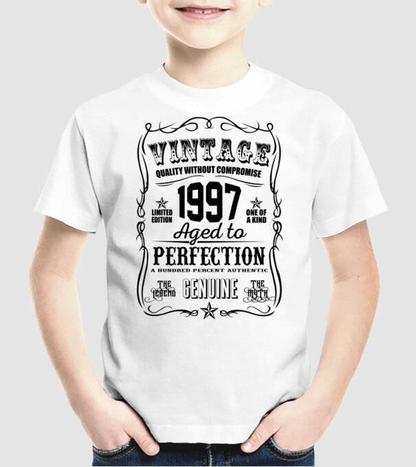Vintage Perfection - 1997 model alb pe tricou