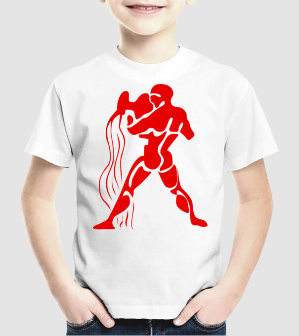 Aquarius Horoscope model alb pe tricou