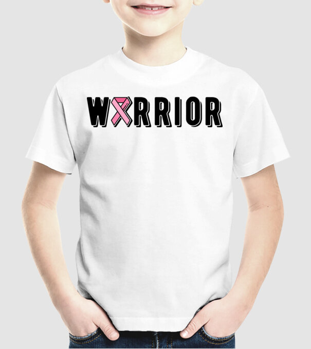 Warrior model alb pe tricou