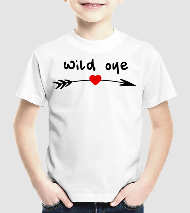 Wild one arrow model alb pe tricou