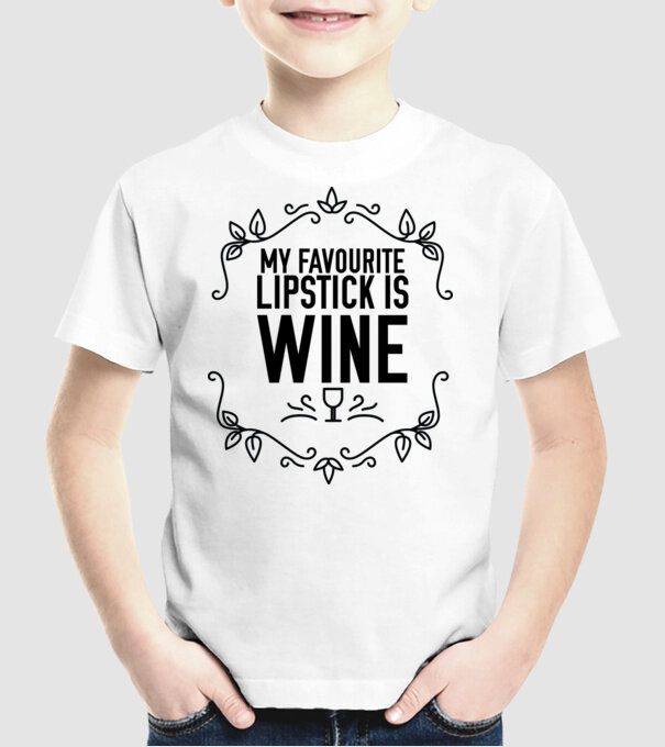 Wine tasting team Favourite lipsitck is wine model alb pe tricou