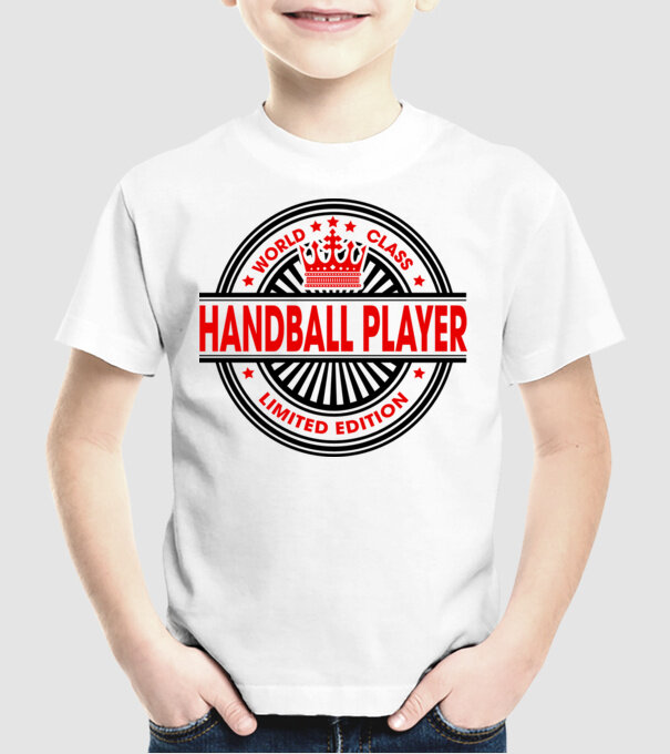 World class HANDBALIST model alb pe tricou
