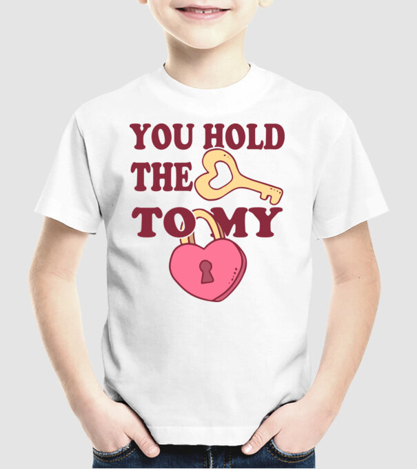 you hold the key to my heart model alb pe tricou