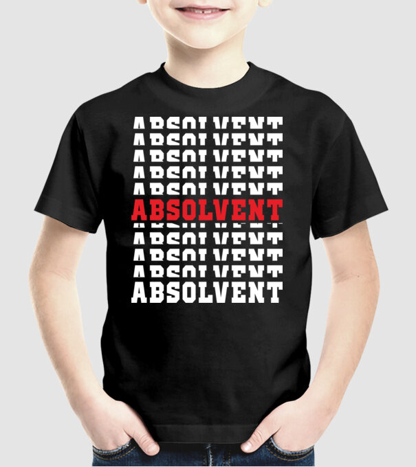 absolvent 2022 model negru pe tricou