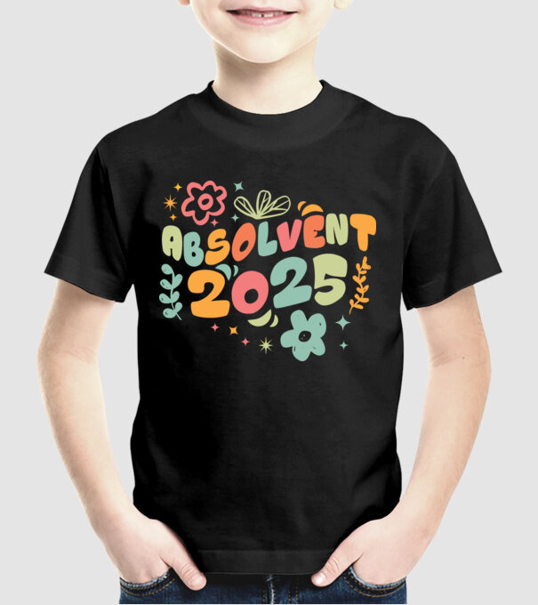 Absolventa 2025 model negru pe tricou