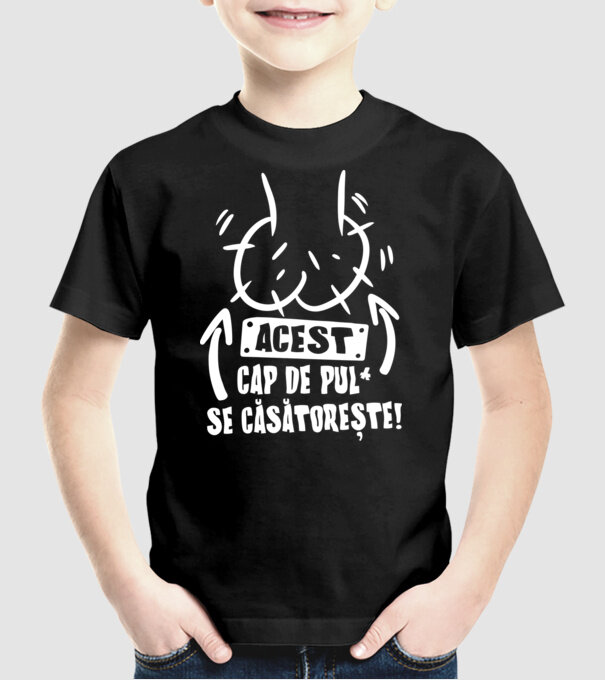 acest - cap de pulă - se căsătorește! model negru pe tricou