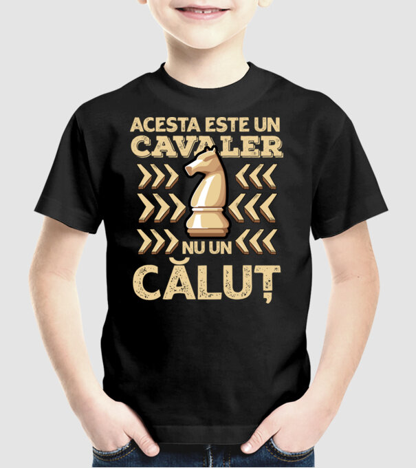 Acesta este un cavaler, nu un căluț model negru pe tricou