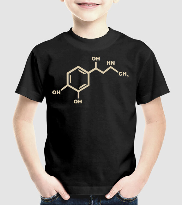 Adrenalin model negru pe tricou