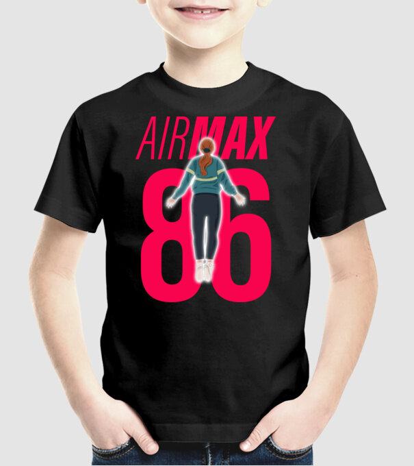 air max 86 stranger things model negru pe tricou