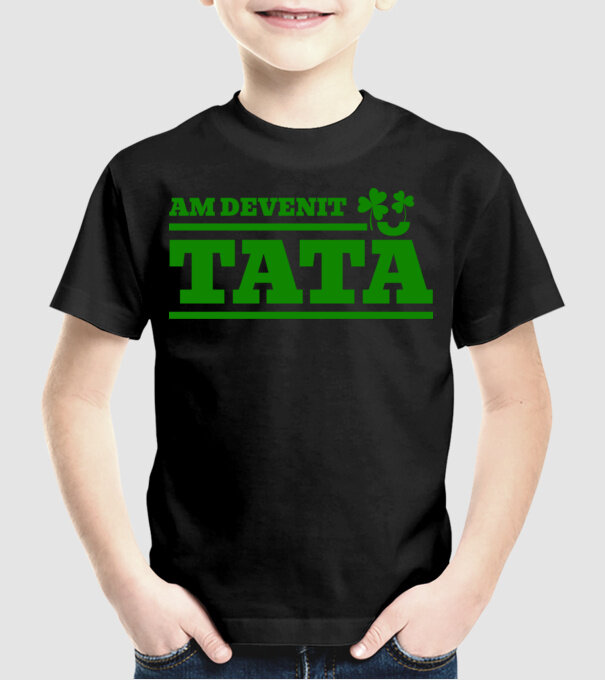 am devenit tată model negru pe tricou
