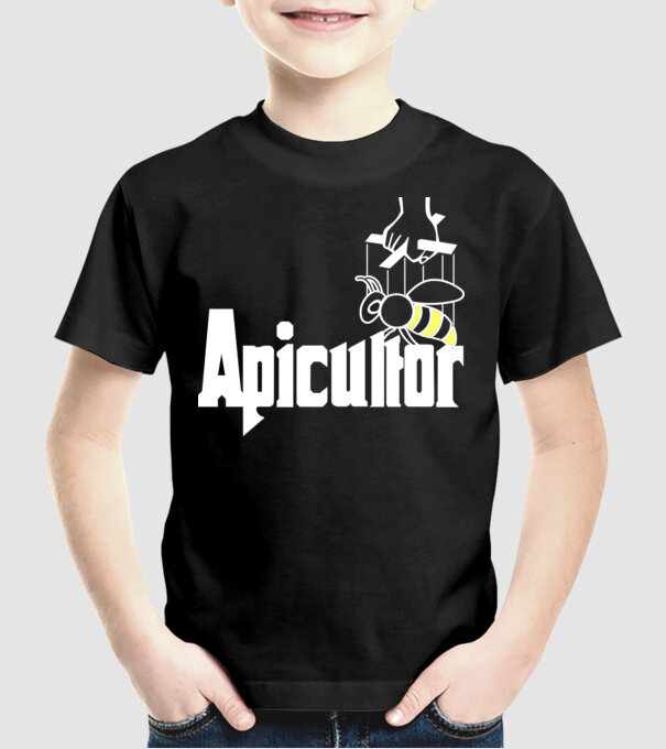 apicultor model negru pe tricou