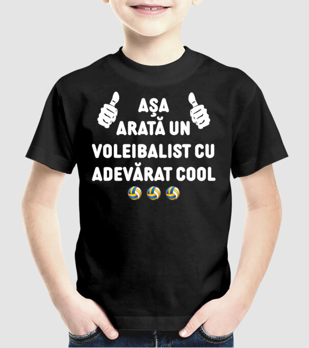 Așa arată un voleibalist cu adevărat cool model negru pe tricou