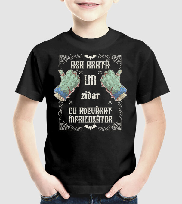Așa arată un ZIDAR cu adevărat înfricoșător model negru pe tricou