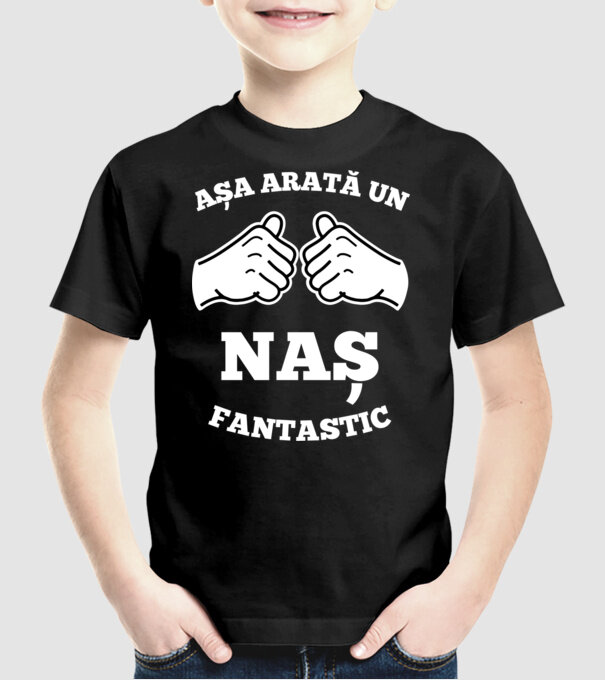 Așa arată un naș fantastic model negru pe tricou