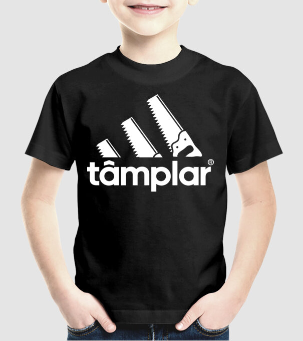 tâmplar model negru pe tricou