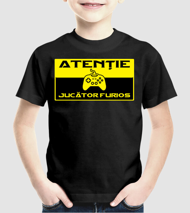 Atenție! Jucător furios model negru pe tricou