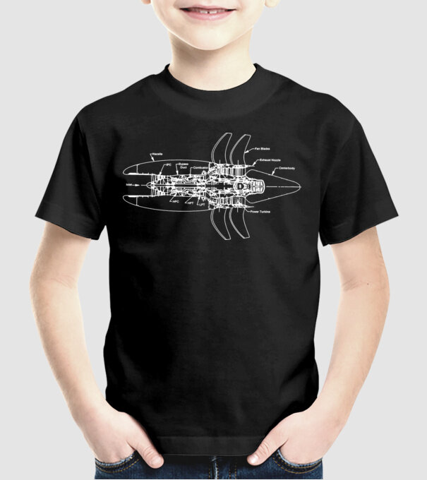 Avioane model negru pe tricou