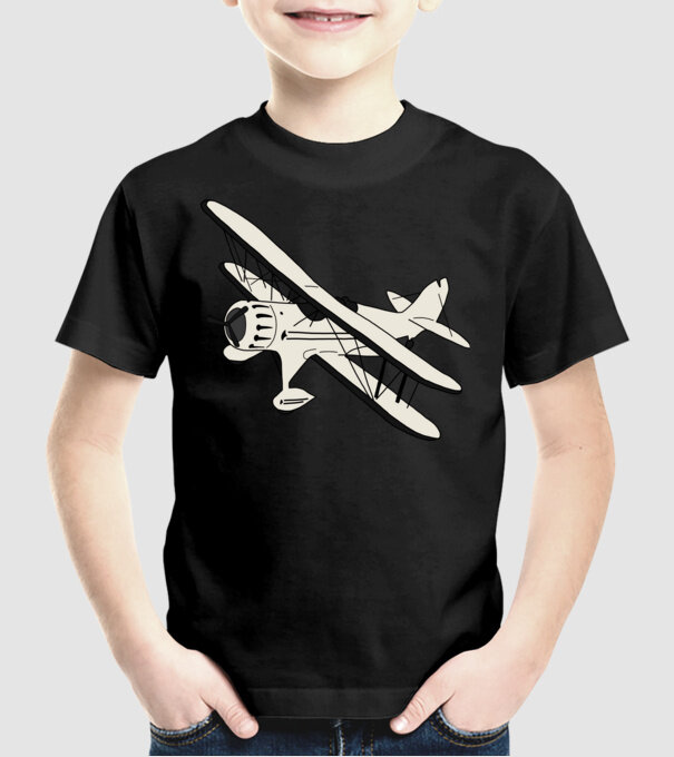Avioane model negru pe tricou