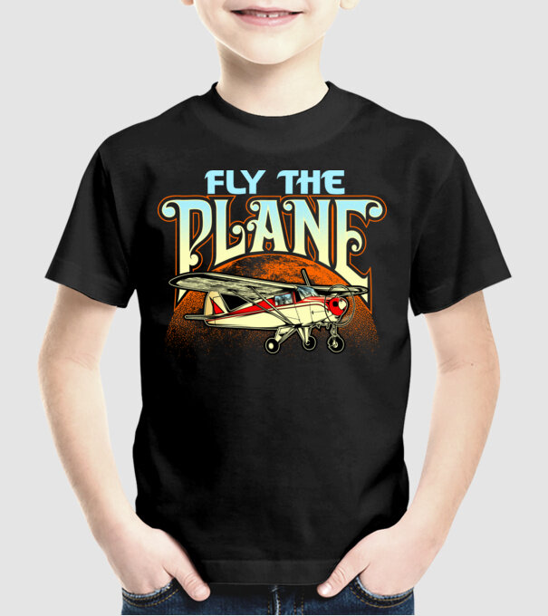 Avioane model negru pe tricou